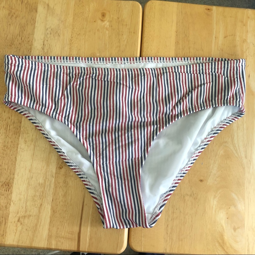 Striped bikini bottoms